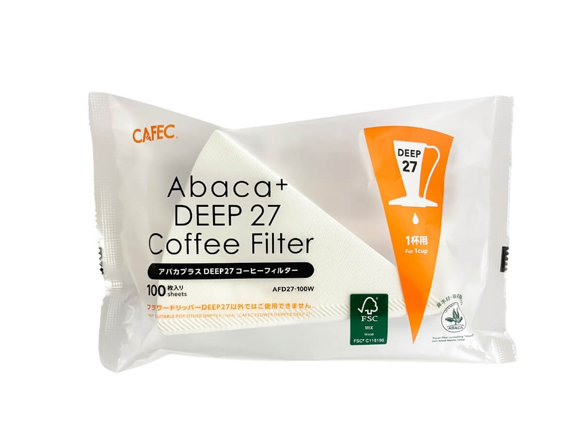 CAFEC | Abaca+ Deep 27 Coffee Paper Filters (100pk)