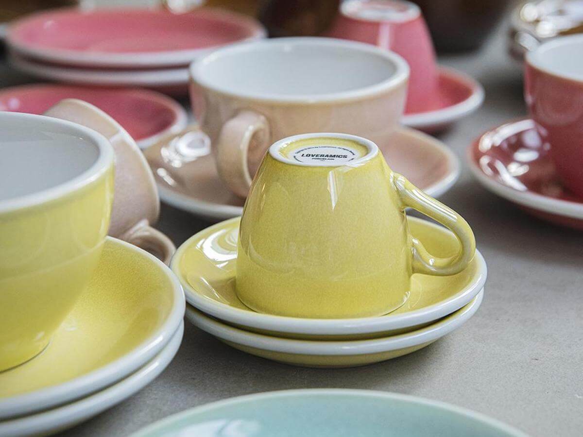 Loveramics | Egg 80ml Espresso Cup & Saucer - Potters Colours