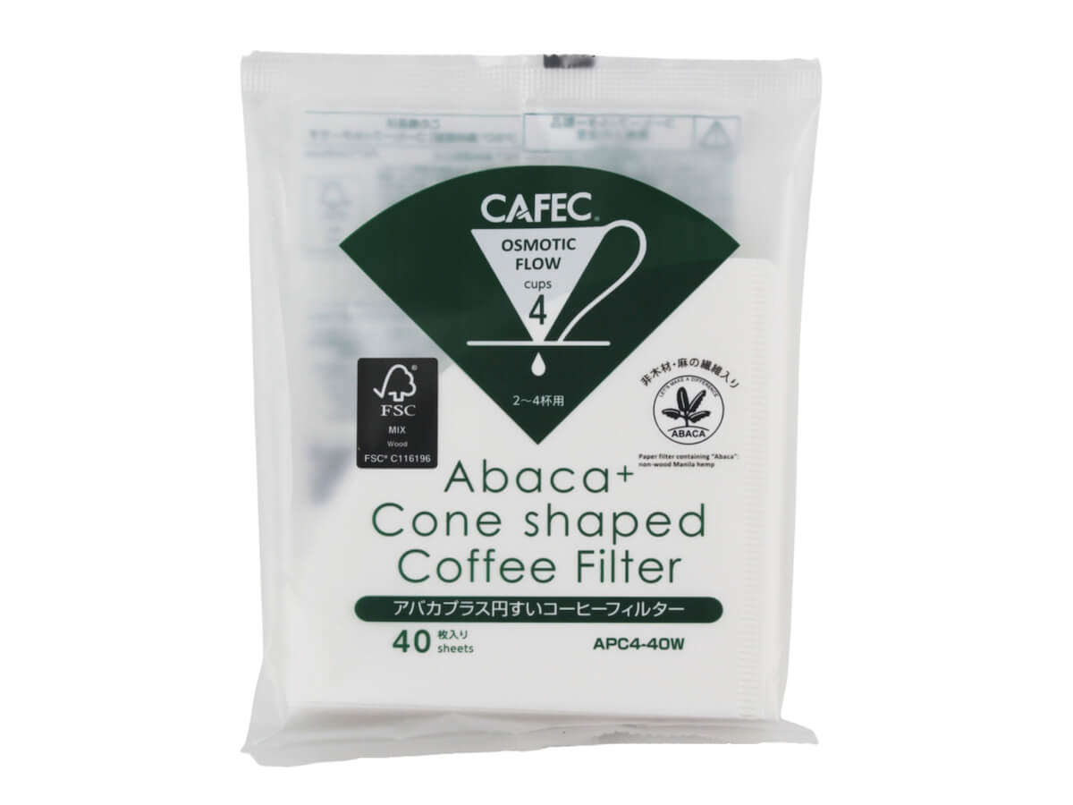 CAFEC | Abaca+ Conical Coffee Paper Filters (40pk)