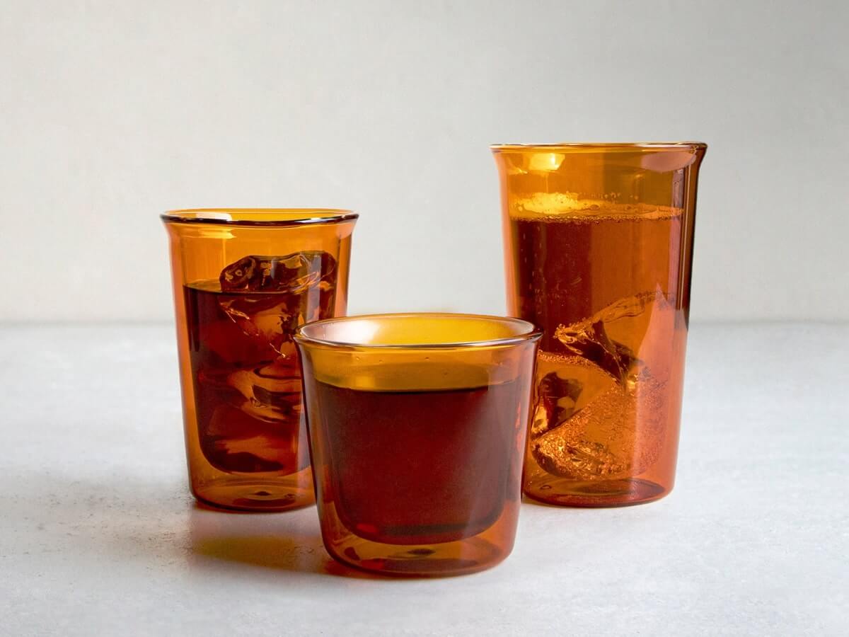 Kinto | Cast Amber Double Wall Glass