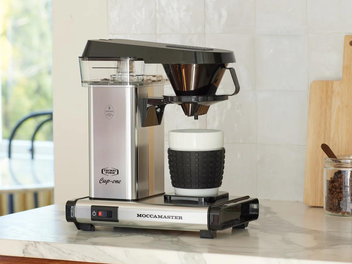 Moccamaster Cup One Single Serve Polished Silver Coffee Maker Crate Barrel