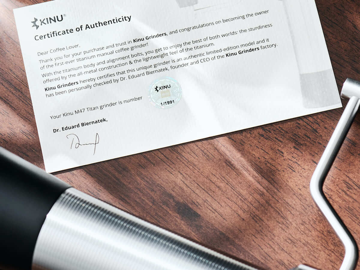 Kinu | M47 Manual Coffee Grinder - Titan (Limited Edition)