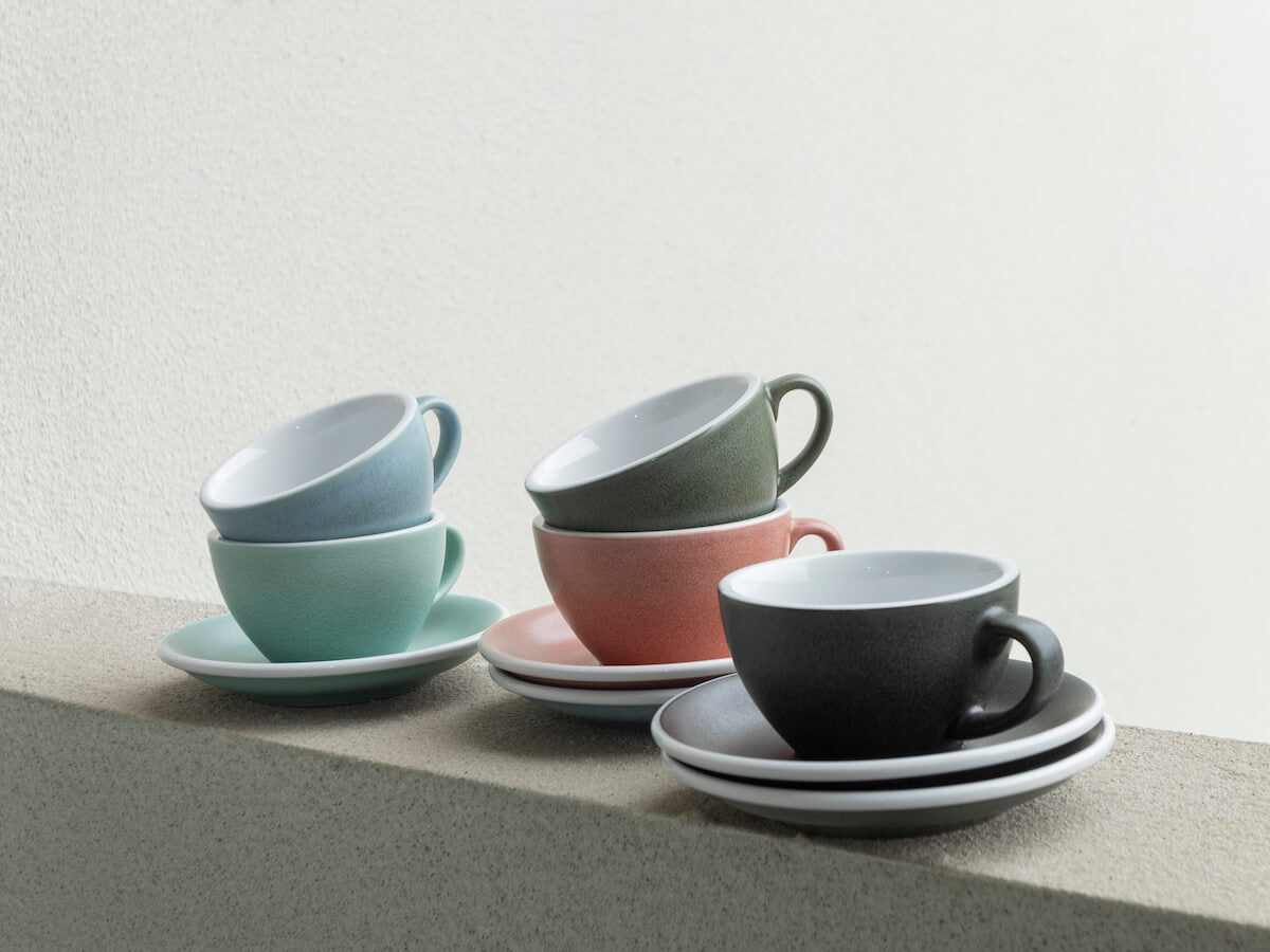 Loveramics | Egg 150ml Flat White Cup & Saucer - Mineral Colours