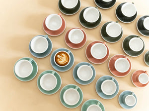 Loveramics | Egg 200ml Cappuccino Cup & Saucer - Mineral Colours