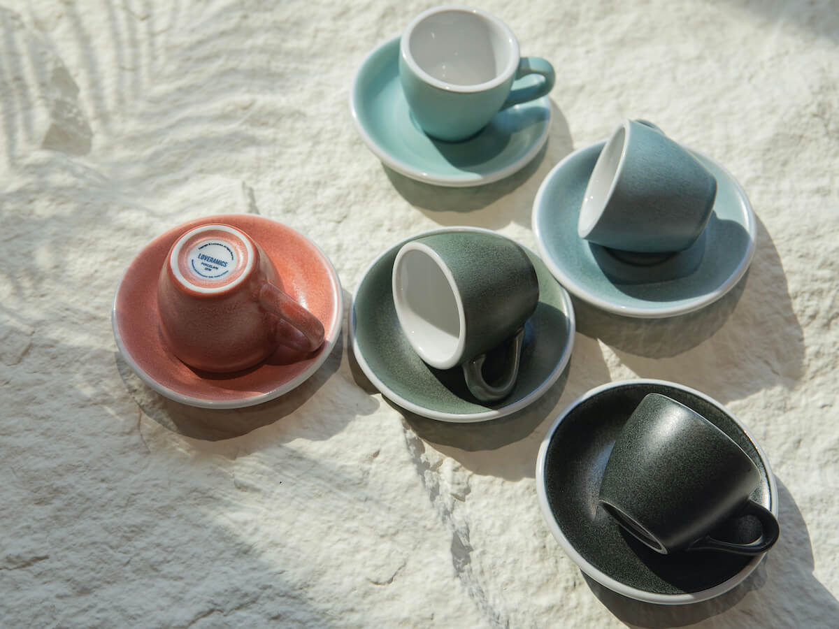 Loveramics | Egg 80ml Espresso Cup & Saucer - Mineral Colours