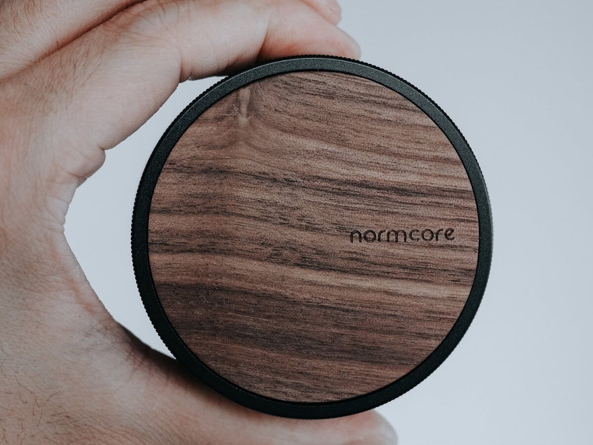 Normcore | Gravity Distributor Tool - Walnut Handle &amp; Titanium PVD Coated Base