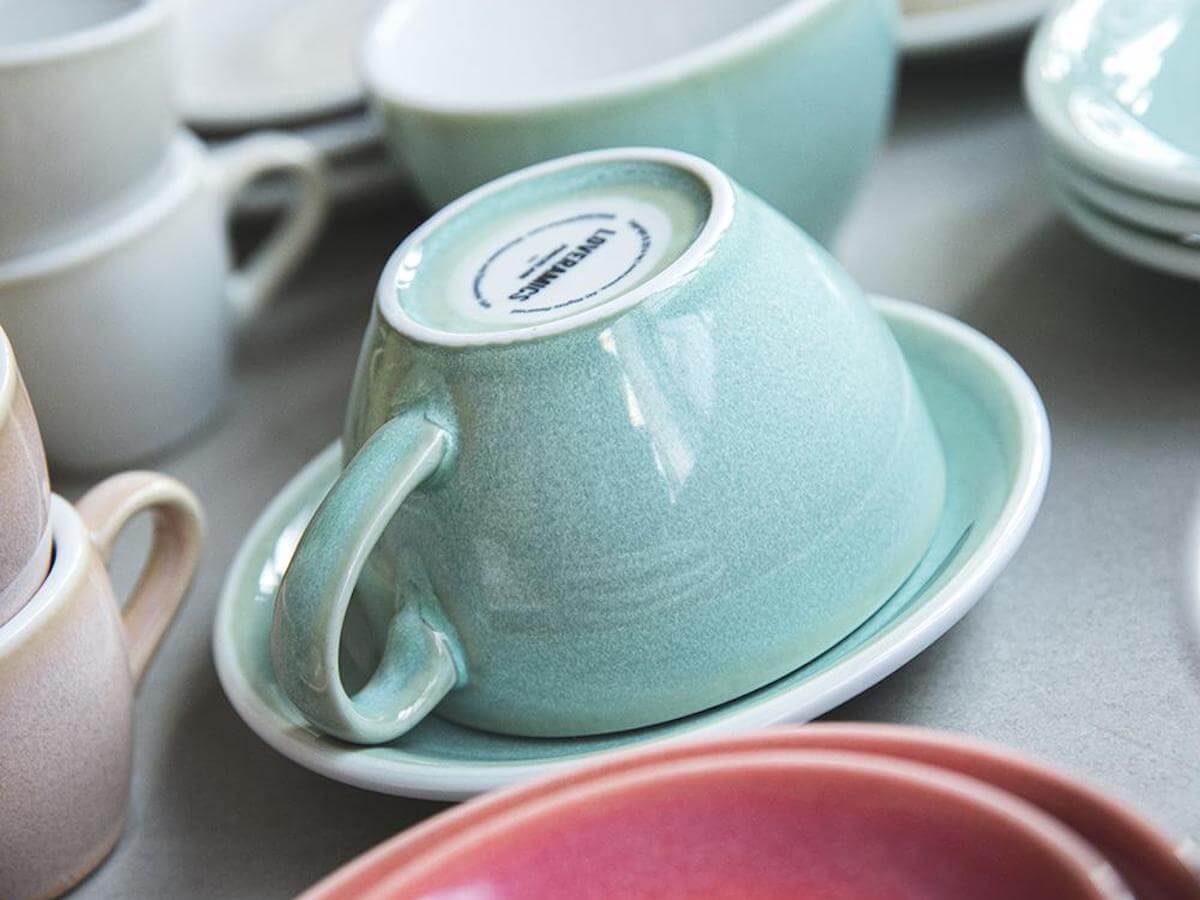 Loveramics | Egg 150ml Flat White Cup &amp; Saucer - Potters Colours