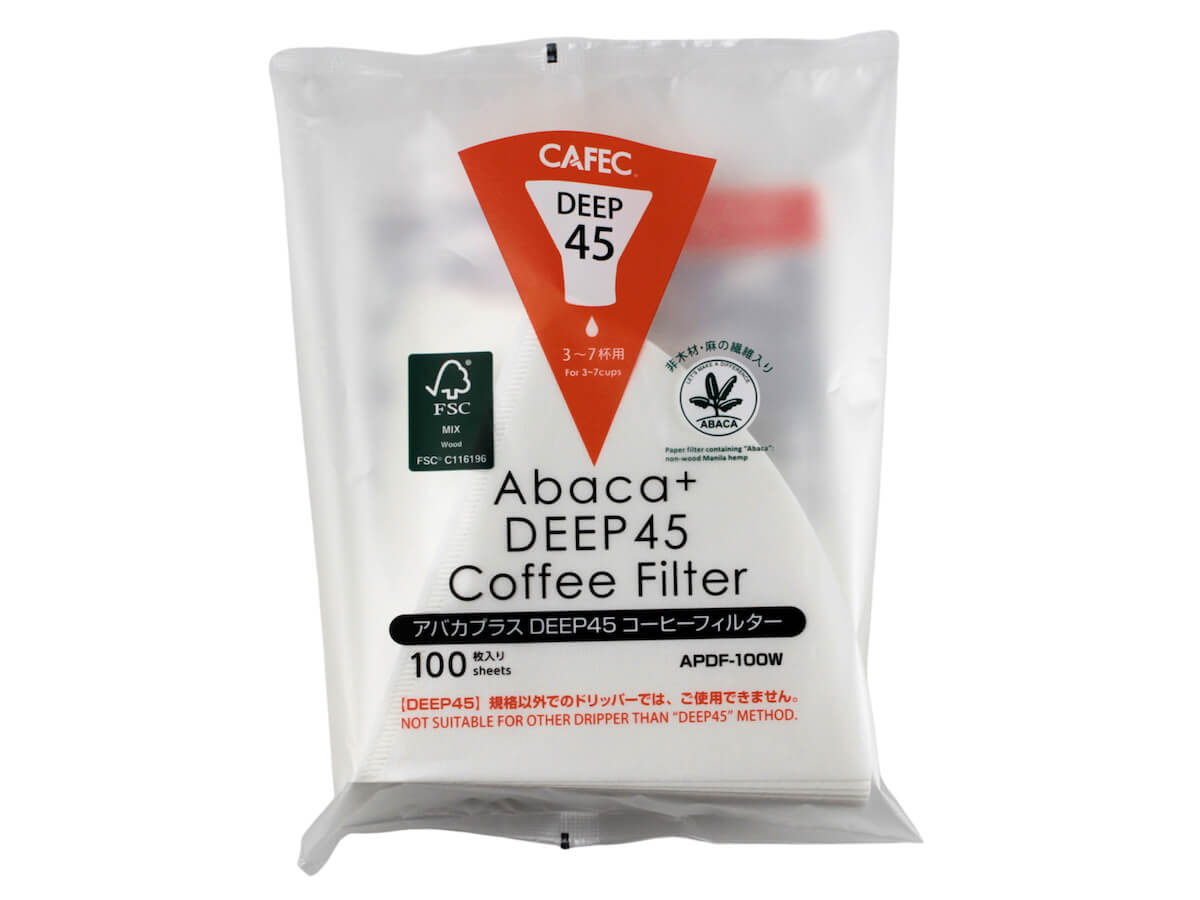 CAFEC | Abaca+ Deep 45 Coffee Paper Filters (100pk)