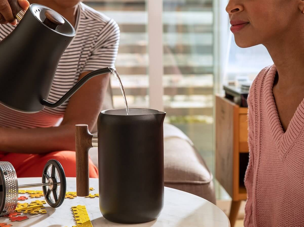 Fellow | Clara French Press - Matte Black w. Walnut