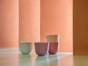Loveramics | Set of 4 Embossed Tasting Cups - Mauve Morn