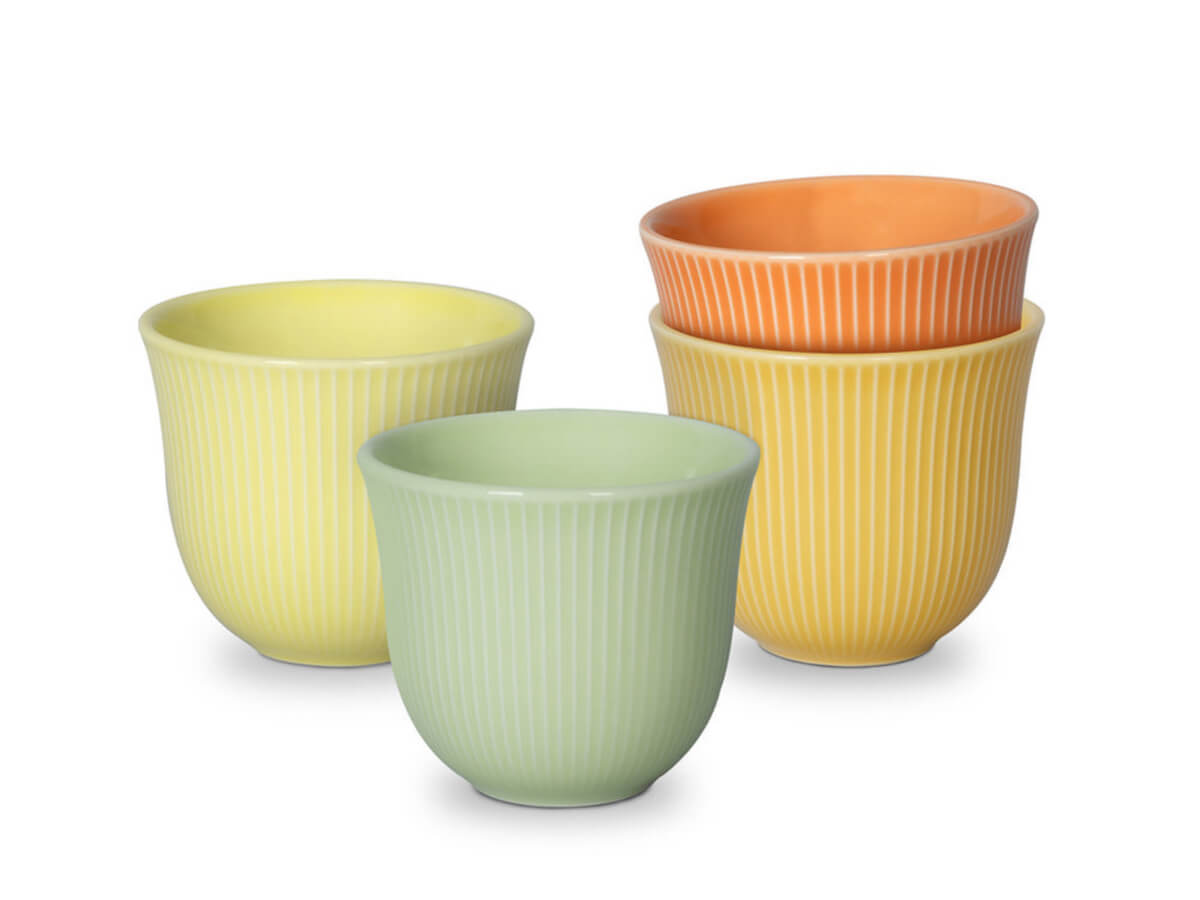 Loveramics | Set of 4 Embossed Tasting Cups - Gleam