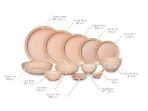 Loveramics | Er-Go! Rose 16pc Bundle for 4 People - Eastern